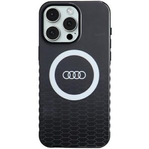 Audi AU-IMLMIP15PM-Q5/D2-BK IML Big Logo MagSafe-kompatibilis keménytok iPhone 15 Pro Max - fekete