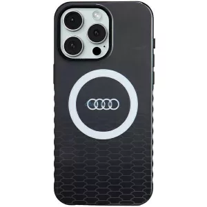 Audi AU-IMLMIP15PM-Q5/D2-BK IML Big Logo MagSafe-kompatibilis keménytok iPhone 15 Pro Max - fekete