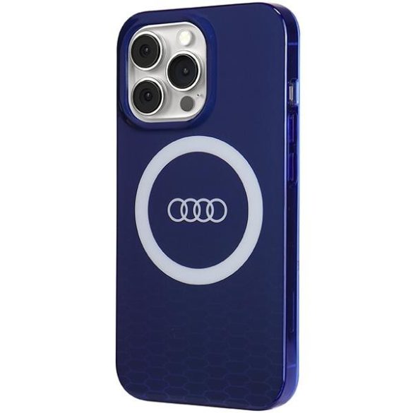 Audi AU-IMLMIP13P-Q5/D2-BE IML Big Logo MagSafe-kompatibilis keménytok iPhone 13/13 Pro - tengerészkék