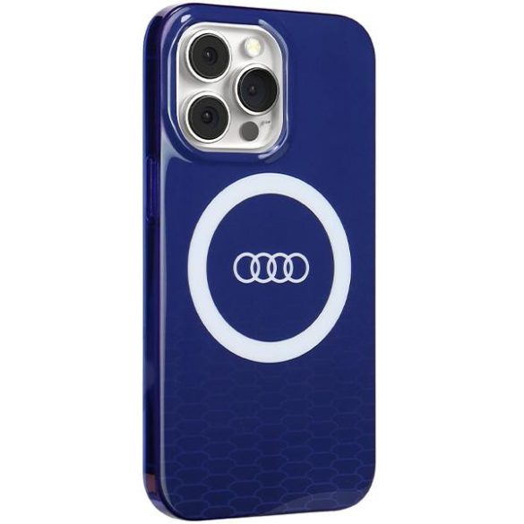Audi AU-IMLMIP13P-Q5/D2-BE IML Big Logo MagSafe-kompatibilis keménytok iPhone 13/13 Pro - tengerészkék