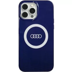   Audi AU-IMLMIP13PM-Q5/D2-BE IML Big Logo MagSafe-kompatibilis keménytok iPhone 13 Pro Max - tengerészkék