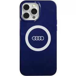   Audi AU-IMLMIP13PM-Q5/D2-BE IML Big Logo MagSafe-kompatibilis keménytok iPhone 13 Pro Max - tengerészkék
