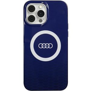 Audi AU-IMLMIP13PM-Q5/D2-BE IML Big Logo MagSafe-kompatibilis keménytok iPhone 13 Pro Max - tengerészkék