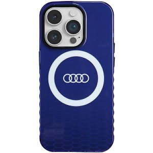 Audi AU-IMLMIP14P-Q5/D2-BE IML Big Logo MagSafe-kompatibilis keménytok iPhone 14 Pro - tengerészkék