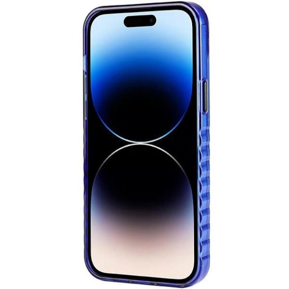 Audi AU-IMLMIP14P-Q5/D2-BE IML Big Logo MagSafe-kompatibilis keménytok iPhone 14 Pro - tengerészkék