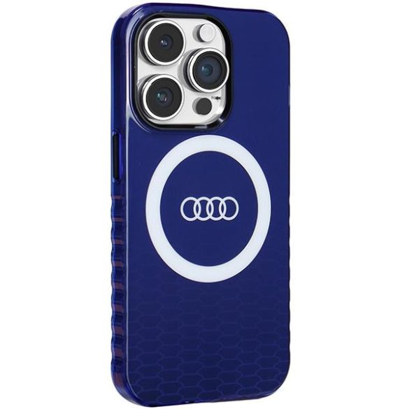 Audi AU-IMLMIP14P-Q5/D2-BE IML Big Logo MagSafe-kompatibilis keménytok iPhone 14 Pro - tengerészkék