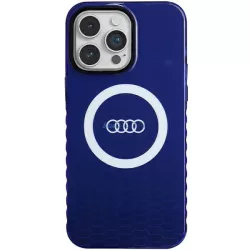   Audi AU-IMLMIP14PM-Q5/D2-BE IML Big Logo MagSafe-kompatibilis keménytok iPhone 14 Pro Max - tengerészkék