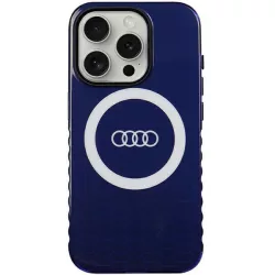   Audi AU-IMLMIP15P-Q5/D2-BE IML Big Logo MagSafe-kompatibilis keménytok iPhone 15 Pro - tengerészkék