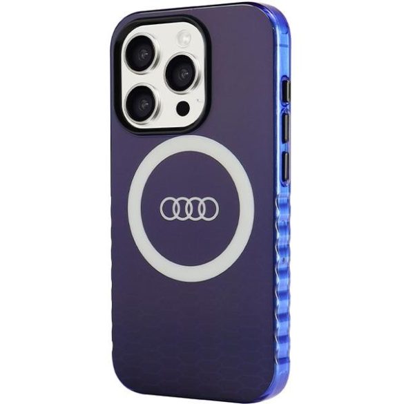 Audi AU-IMLMIP15P-Q5/D2-BE IML Big Logo MagSafe-kompatibilis keménytok iPhone 15 Pro - tengerészkék