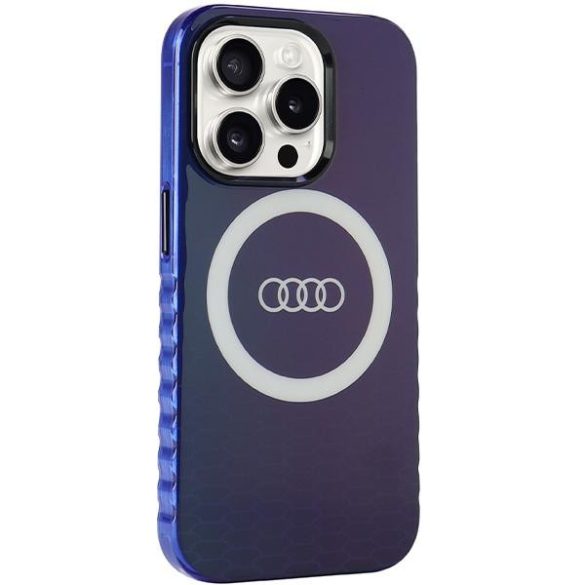 Audi AU-IMLMIP15P-Q5/D2-BE IML Big Logo MagSafe-kompatibilis keménytok iPhone 15 Pro - tengerészkék