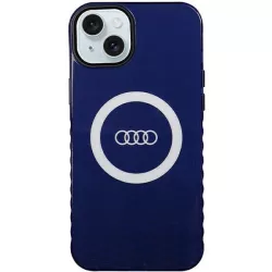   Audi AU-IMLMIP15M-Q5/D2-BE IML Big Logo MagSafe-kompatibilis keménytok iPhone 14 Plus/15 Plus - tengerészkék
