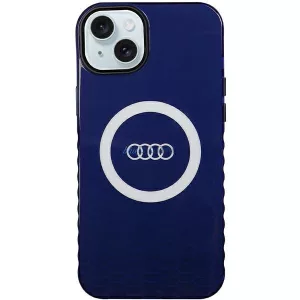 Audi AU-IMLMIP15M-Q5/D2-BE IML Big Logo MagSafe-kompatibilis keménytok iPhone 14 Plus/15 Plus - tengerészkék