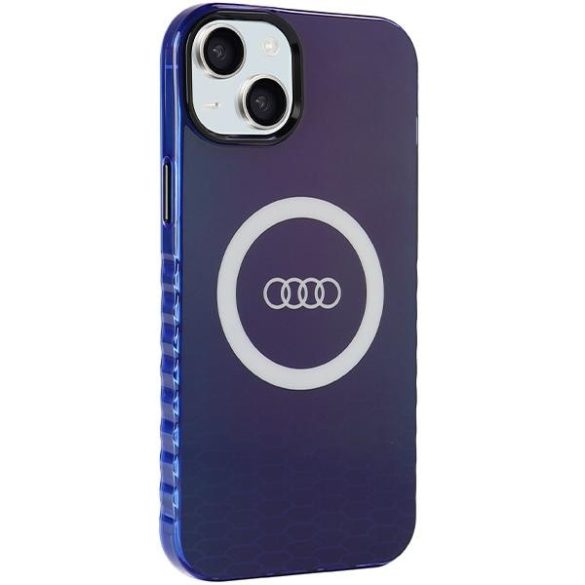 Audi AU-IMLMIP15M-Q5/D2-BE IML Big Logo MagSafe-kompatibilis keménytok iPhone 14 Plus/15 Plus - tengerészkék