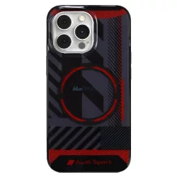   Audi AU-IMLMIP13P-RSQ/D2-BK IML Sport MagSafe kompatibilis keménytok iPhone 13 Pro / 13 - fekete