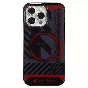 Audi AU-IMLMIP13P-RSQ/D2-BK IML Sport MagSafe kompatibilis keménytok iPhone 13 Pro / 13 - fekete