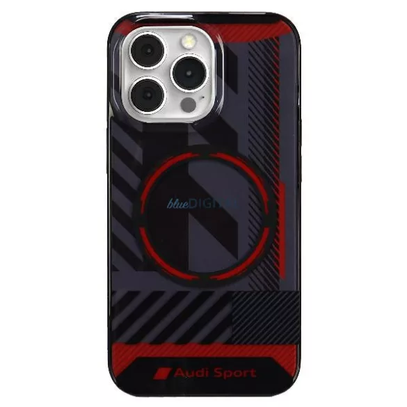 Audi AU-IMLMIP13P-RSQ/D2-BK IML Sport MagSafe kompatibilis keménytok iPhone 13 Pro / 13 - fekete