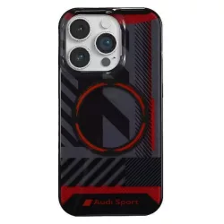   Audi AU-IMLMIP14P-RSQ/D2-BK IML Sport MagSafe kompatibilis keménytok iPhone 14 Pro - fekete