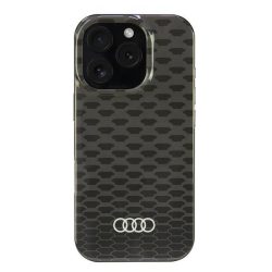   Audi AU-IMLMIP16P-Q5/D3-BK IML Stitching Pattern MagSafe tok iPhone 16 Pro - fekete