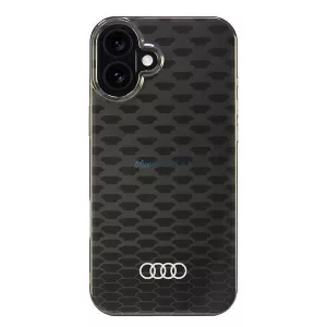 Audi IML varrásmintás MagSafe iPhone 16 Plus 6,7" fekete keménytok AU-IMLMIP16M-Q5/D3-BK