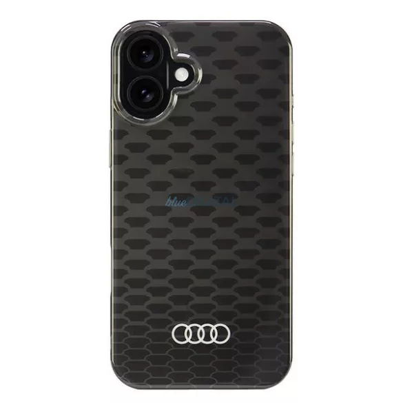 Audi IML varrásmintás MagSafe iPhone 16 Plus 6,7" fekete keménytok AU-IMLMIP16M-Q5/D3-BK