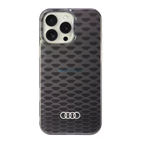 Audi IML varrásmintás MagSafe iPhone 16 Pro Max 6,9" fekete keménytok AU-IMLMIP16PM-Q5/D3-BK