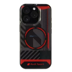   Audi AUS-IMLMIP16P-RSQ/D2-BK IML Sport MagSafe keménytok iPhone 16 Pro - fekete