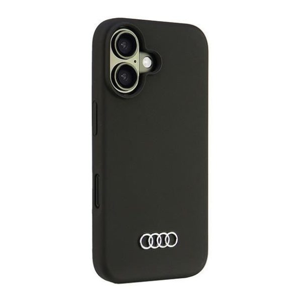 Audi AU-LSRIP16-Q3/D1-BK Silicone keménytok iPhone 16 - fekete