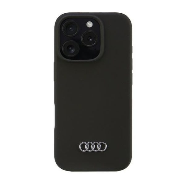 Audi AU-LSRIP16P-Q3/D1-BK Silicone keménytok iPhone 16 Pro - fekete