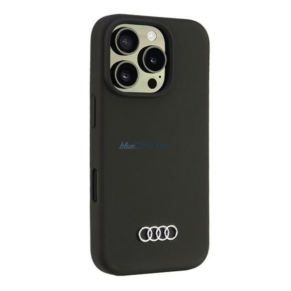 Audi AU-LSRIP16P-Q3/D1-BK Silicone keménytok iPhone 16 Pro - fekete