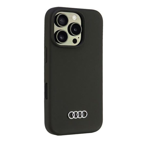 Audi AU-LSRIP16P-Q3/D1-BK Silicone keménytok iPhone 16 Pro - fekete