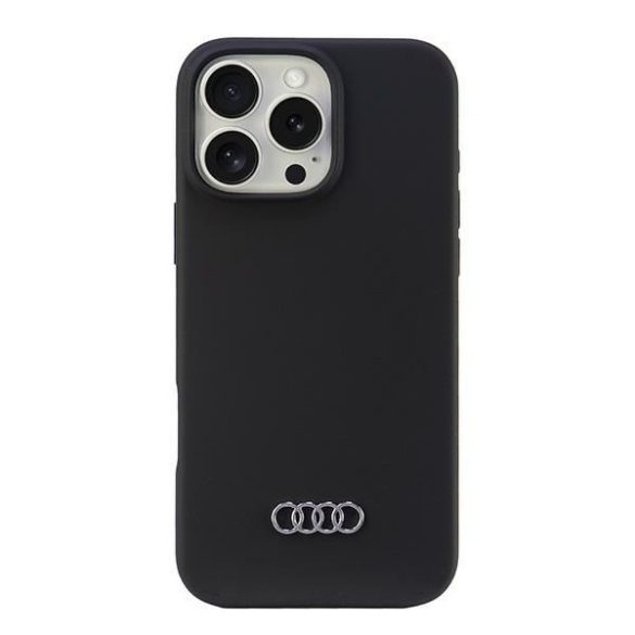 Audi AU-LSRIP16PM-Q3/D1-BK Silicone keménytok iPhone 16 Pro Max - fekete