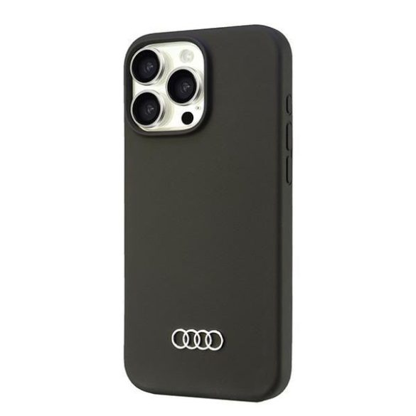 Audi AU-LSRIP16PM-Q3/D1-BK Silicone keménytok iPhone 16 Pro Max - fekete