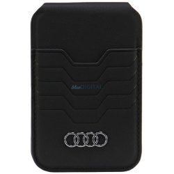   Audi AU-MSCH-GT/D3-BK MagSafe-kompatibilis kártyatartó kitámasztóval - fekete