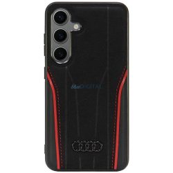   Audi AU-TPUPCS24-R8/D3-RD MagSafe-kompatibilis keménytok Samsung Galaxy S24 - fekete-piros