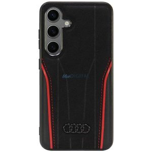 Audi AU-TPUPCS24-R8/D3-RD MagSafe-kompatibilis keménytok Samsung Galaxy S24 - fekete-piros