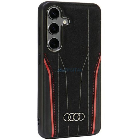 Audi AU-TPUPCS24-R8/D3-RD MagSafe-kompatibilis keménytok Samsung Galaxy S24 - fekete-piros