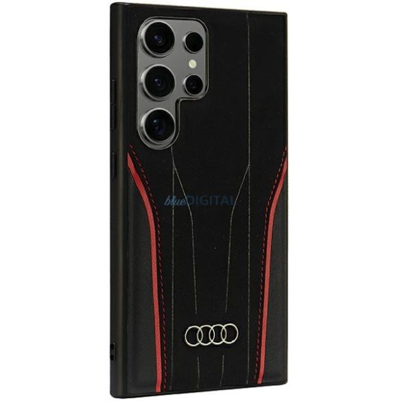 Audi AU-TPUPCS24U-R8/D3-RD MagSafe-kompatibilis keménytok Samsung Galaxy S24 Ultra - fekete-piros