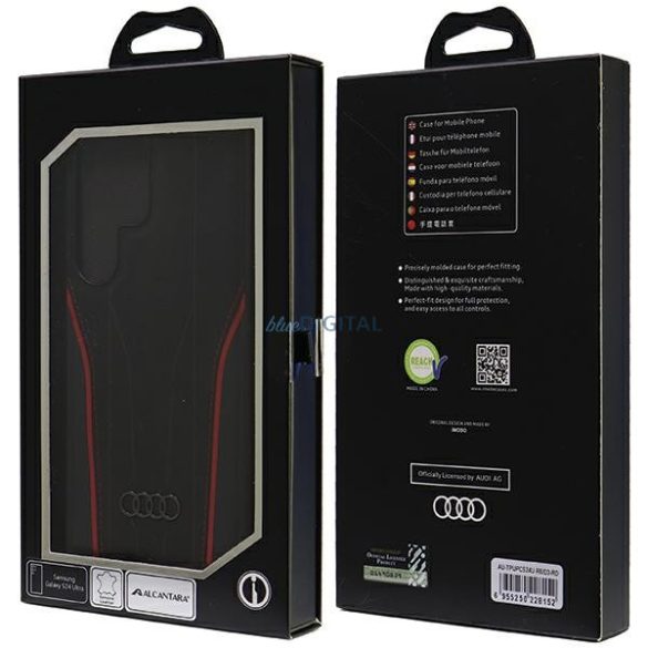 Audi AU-TPUPCS24U-R8/D3-RD MagSafe-kompatibilis keménytok Samsung Galaxy S24 Ultra - fekete-piros