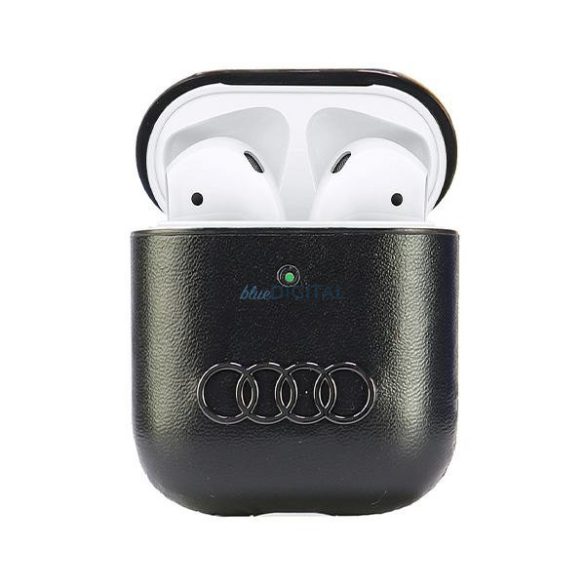 Audi AU-AP-GT/D3-BK Leather Big Logo tok AirPods - fekete