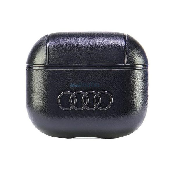 Audi AU-AP3-GT/D3-BK Leather Big Logo tok AirPods 3 - fekete