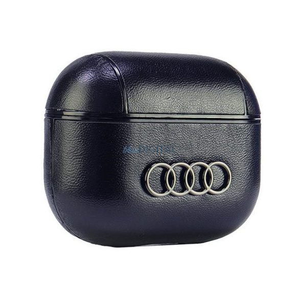 Audi AU-AP3-GT/D3-BK Leather Big Logo tok AirPods 3 - fekete