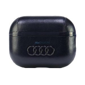 Audi AU-APP2-GT/D3-BK Leather Big Logo tok AirPods Pro 2 - fekete