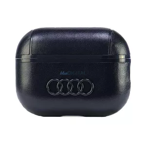 Audi AU-APP2-GT/D3-BK Leather Big Logo tok AirPods Pro 2 - fekete