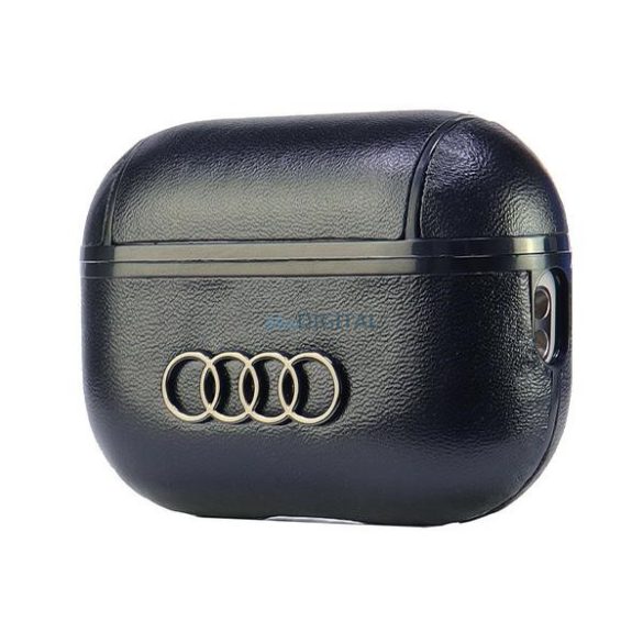 Audi AU-APP2-GT/D3-BK Leather Big Logo tok AirPods Pro 2 - fekete