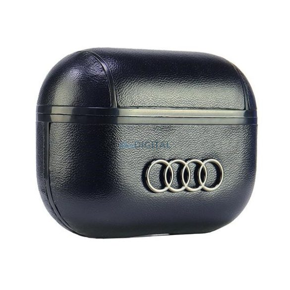 Audi AU-APP2-GT/D3-BK Leather Big Logo tok AirPods Pro 2 - fekete