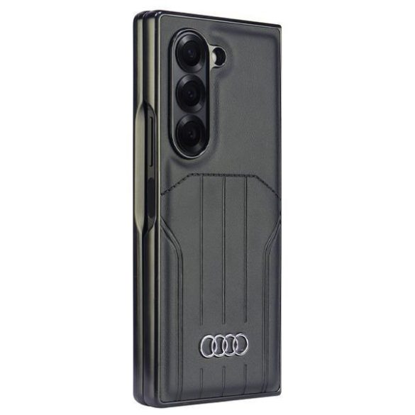 Audi AU-TPUPCMFold6-Q5/D1-BK Synthetic Leather MagSafe keménytok Samsung Galaxy Z Fold6 F956 - fekete