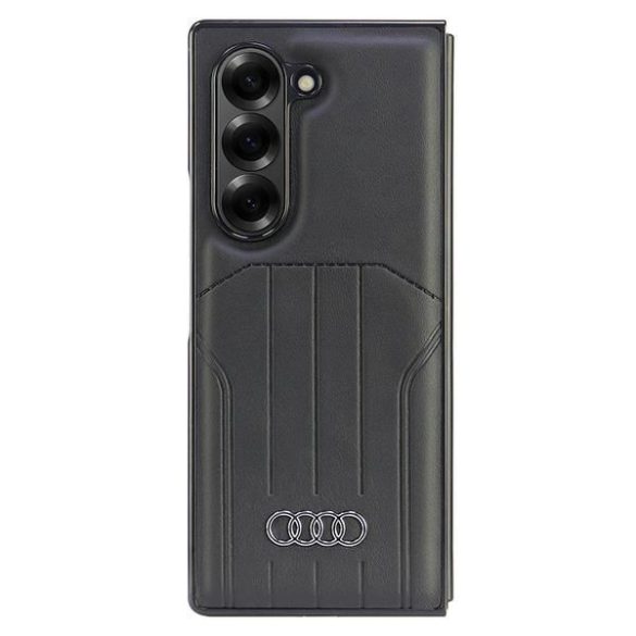 Audi AU-TPUPCMFold6-Q5/D1-BK Synthetic Leather MagSafe keménytok Samsung Galaxy Z Fold6 F956 - fekete