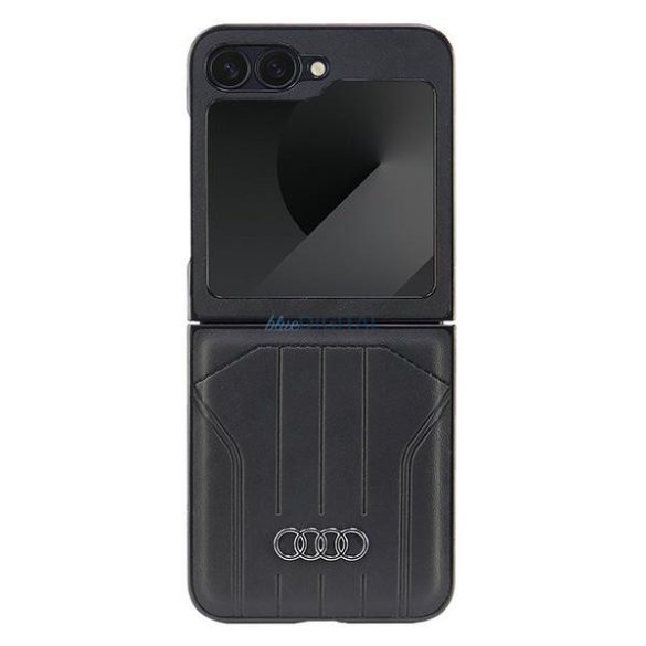 Audi AU-TPUPCFlip6-Q5/D1-BK Synthetic Leather MagSafe keménytok Samsung Galaxy Z Flip6 F741 - fekete