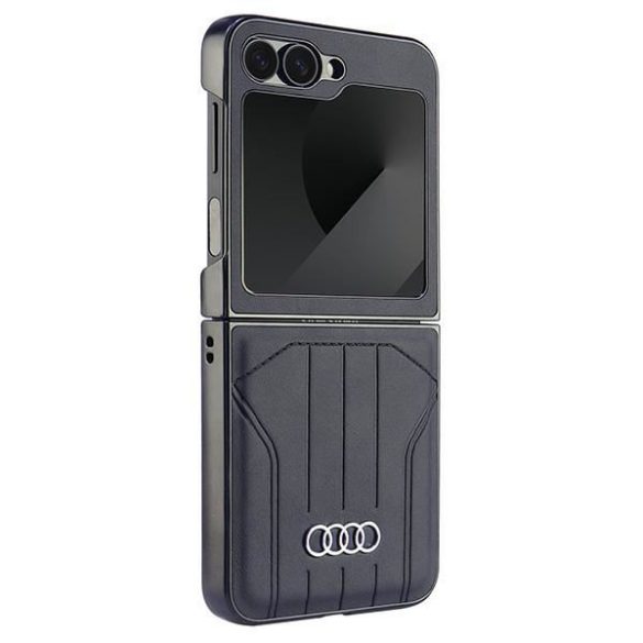 Audi AU-TPUPCFlip6-Q5/D1-BK Synthetic Leather MagSafe keménytok Samsung Galaxy Z Flip6 F741 - fekete