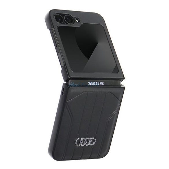 Audi AU-TPUPCFlip6-Q5/D1-BK Synthetic Leather MagSafe keménytok Samsung Galaxy Z Flip6 F741 - fekete